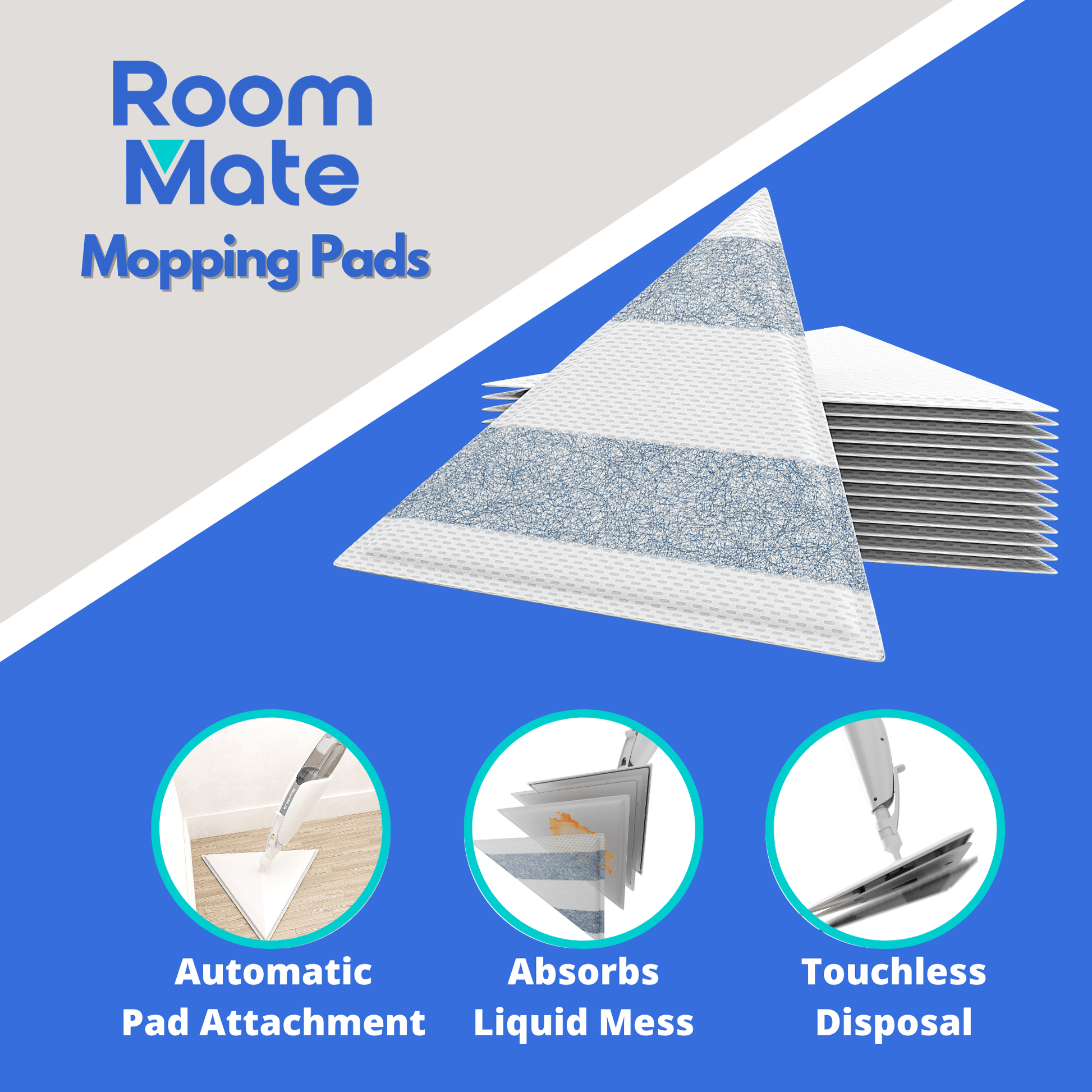 Roommate Mop pads cleaning features